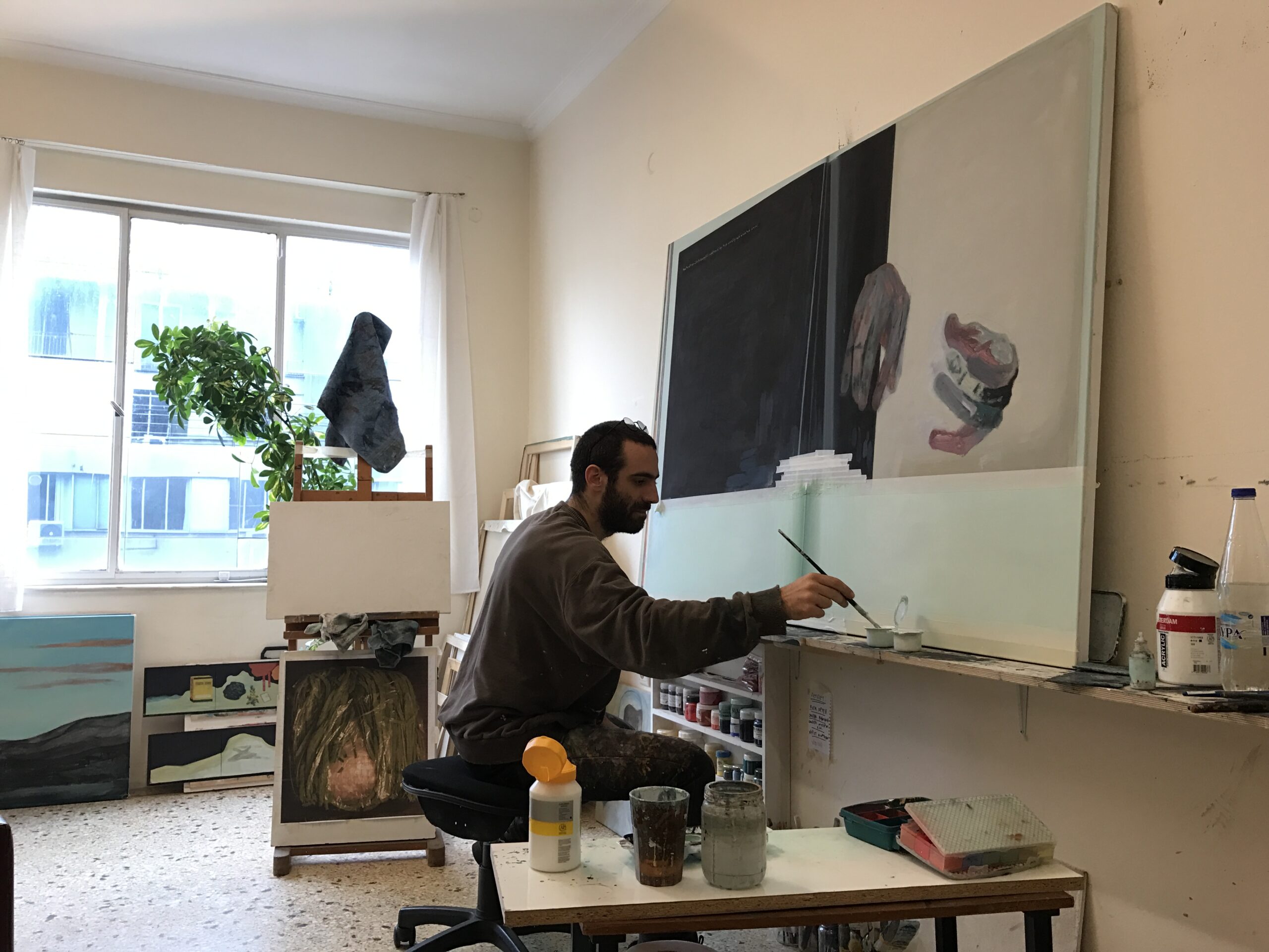 Entering Iasonas Kampanis art studio